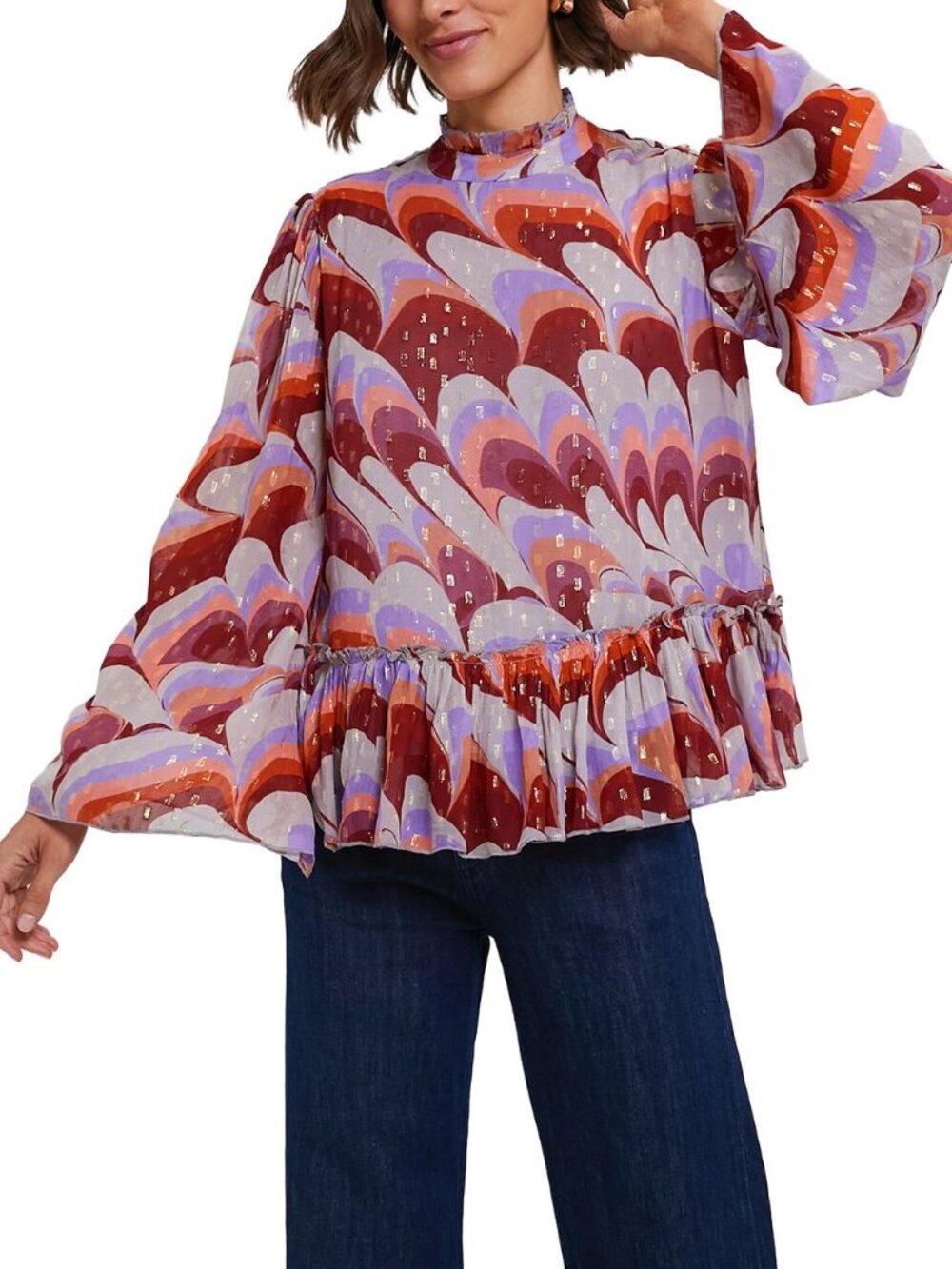 Oliphant Venice Peplum Blouse